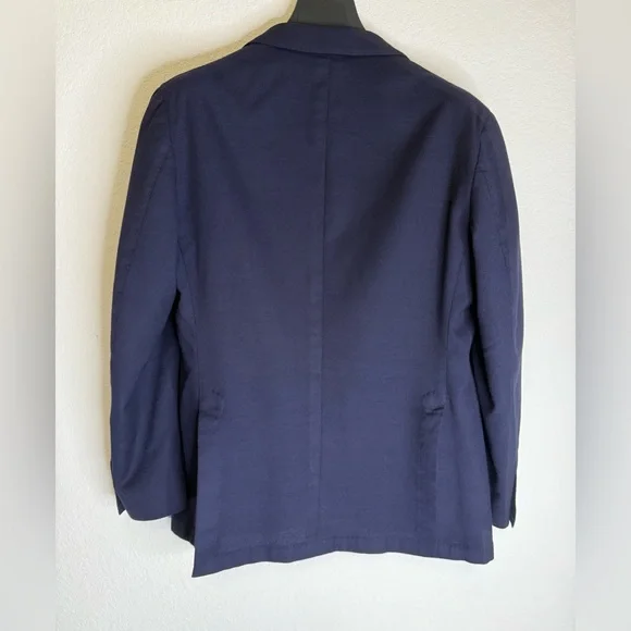 SUITSUPPLY Havana Patch UL suit jacket Men's 40s Wool Stretch Navy Blue